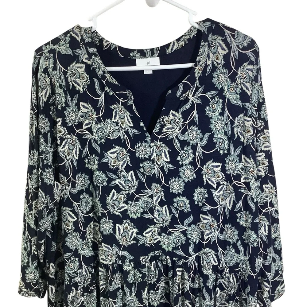 J.jill Floral Women's Floral Print Midi Dress - Picture 2 of 9